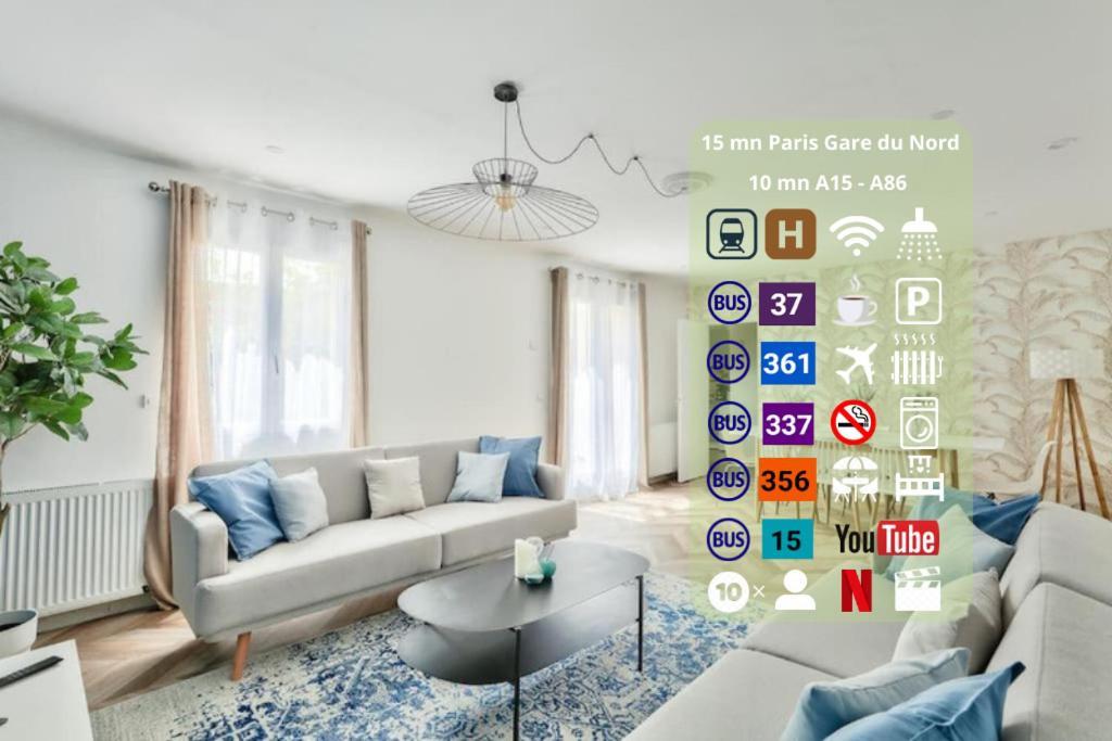 Parking Prive Gratuit - 15Mn Paris - Gare A Pied En 5Mn - Tout Equipee - Terrasse - Jardin - Stade De France - Casino D'Enghien - Hippodrome, Universite Épinay-sur-Seine Екстериор снимка