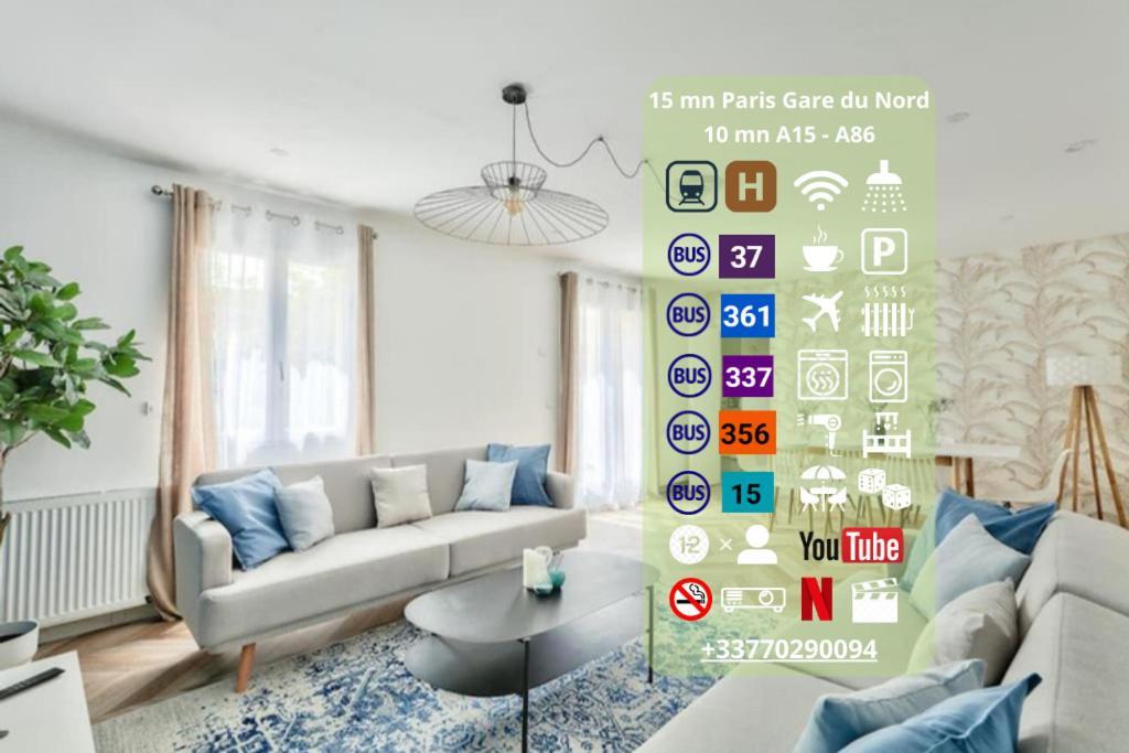Parking Prive Gratuit - 15Mn Paris - Gare A Pied En 5Mn - Tout Equipee - Terrasse - Jardin - Stade De France - Casino D'Enghien - Hippodrome, Universite Épinay-sur-Seine Екстериор снимка